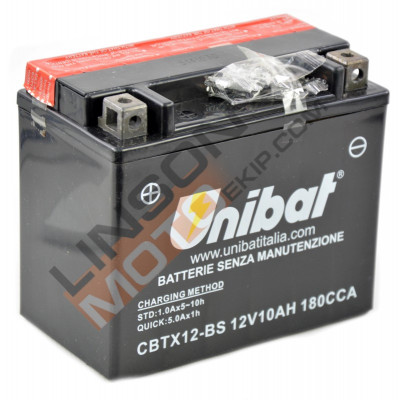 Μπαταρία μοτοσυκλέτας Unibat 10 Ah, 12 V - CBTX12-BS